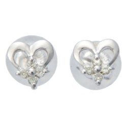 K18WG��������ɥϡ��ȥե��ԥ��� FKS1423��D8-0.04ct��